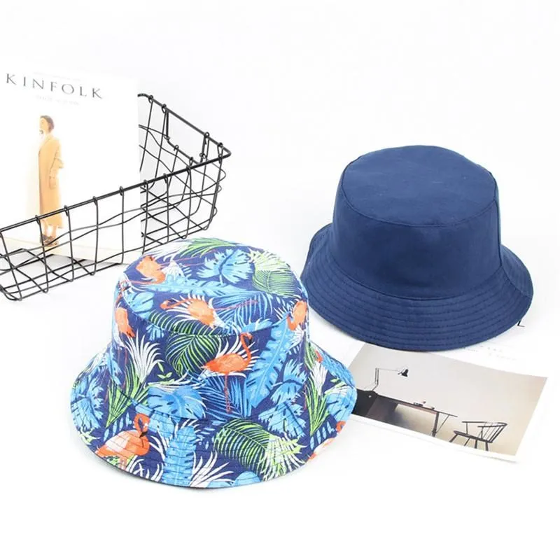 

2020 Flamingo Animal Print Bucket Hat Fisherman Hat Outdoor Travel Hat Sun Cap Hats for Men and Women 274
