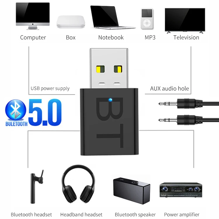 Bluetooth передатчик беспроводной 5 0 адаптер приемника как Hi Fi стерео аудио наушники