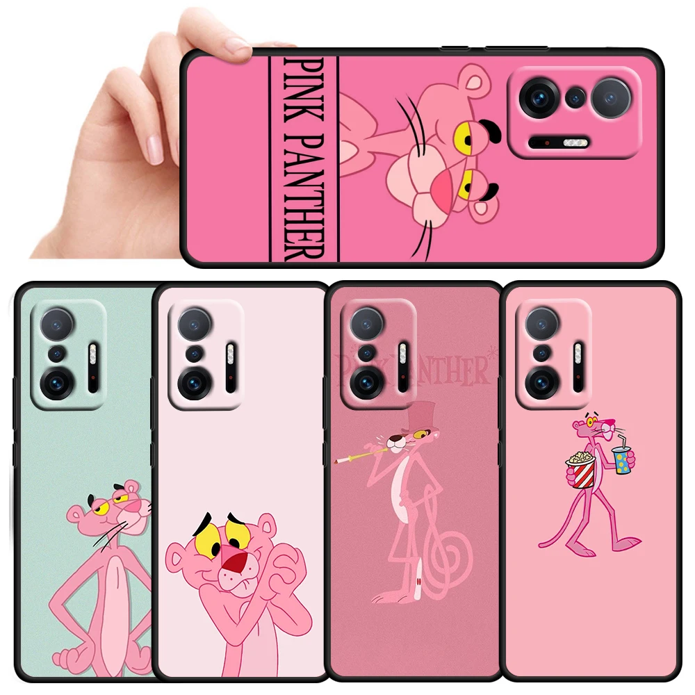 

Pink Panther Patterned for Xiaomi Mi 11T 11i 10T 10i 9T 8 A3 K30S K30T Pro Lite Ultra 5G Silicone Black Phone Case Cover