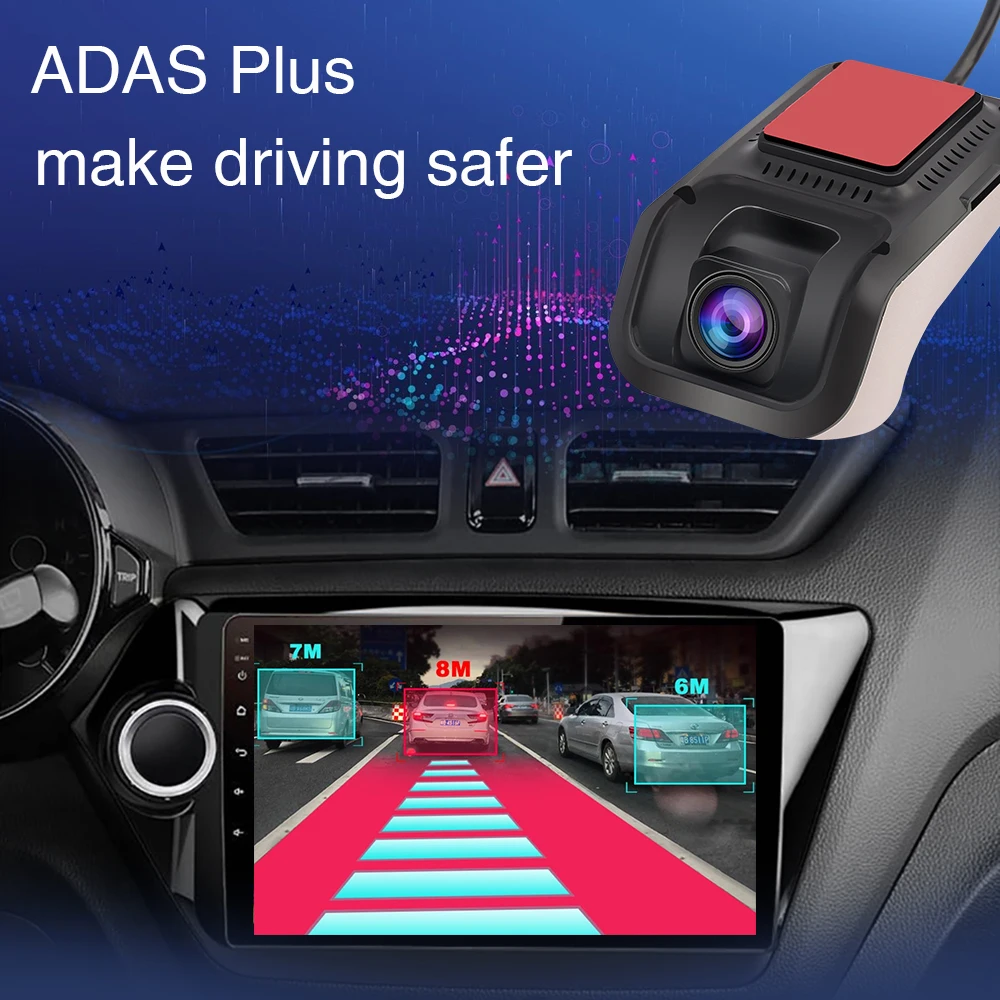 Eunavi USB ADAS wifi Автомобильный видеорегистратор full HD 1080P для автомобиля DVD Android плеер