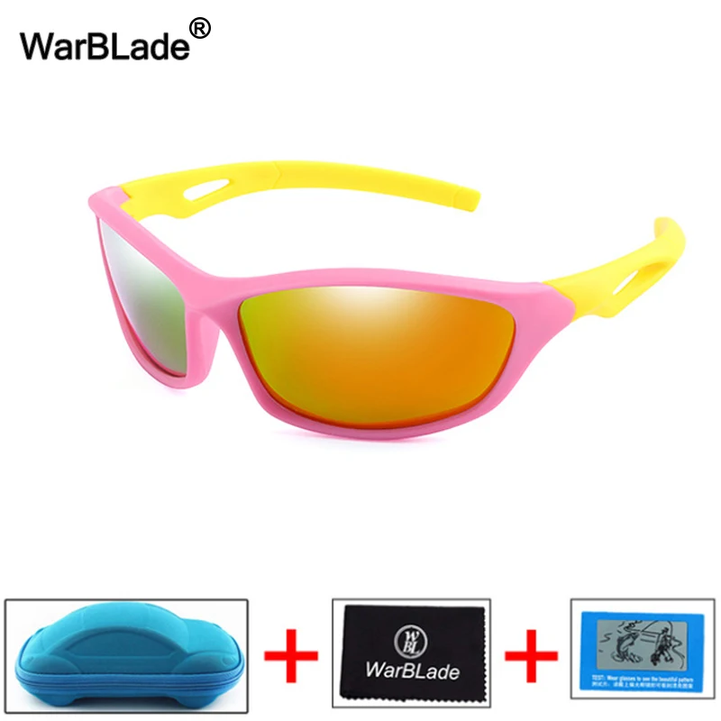Детские солнцезащитные очки WarBlade UV400 поляризационные силиконовые с коробкой для