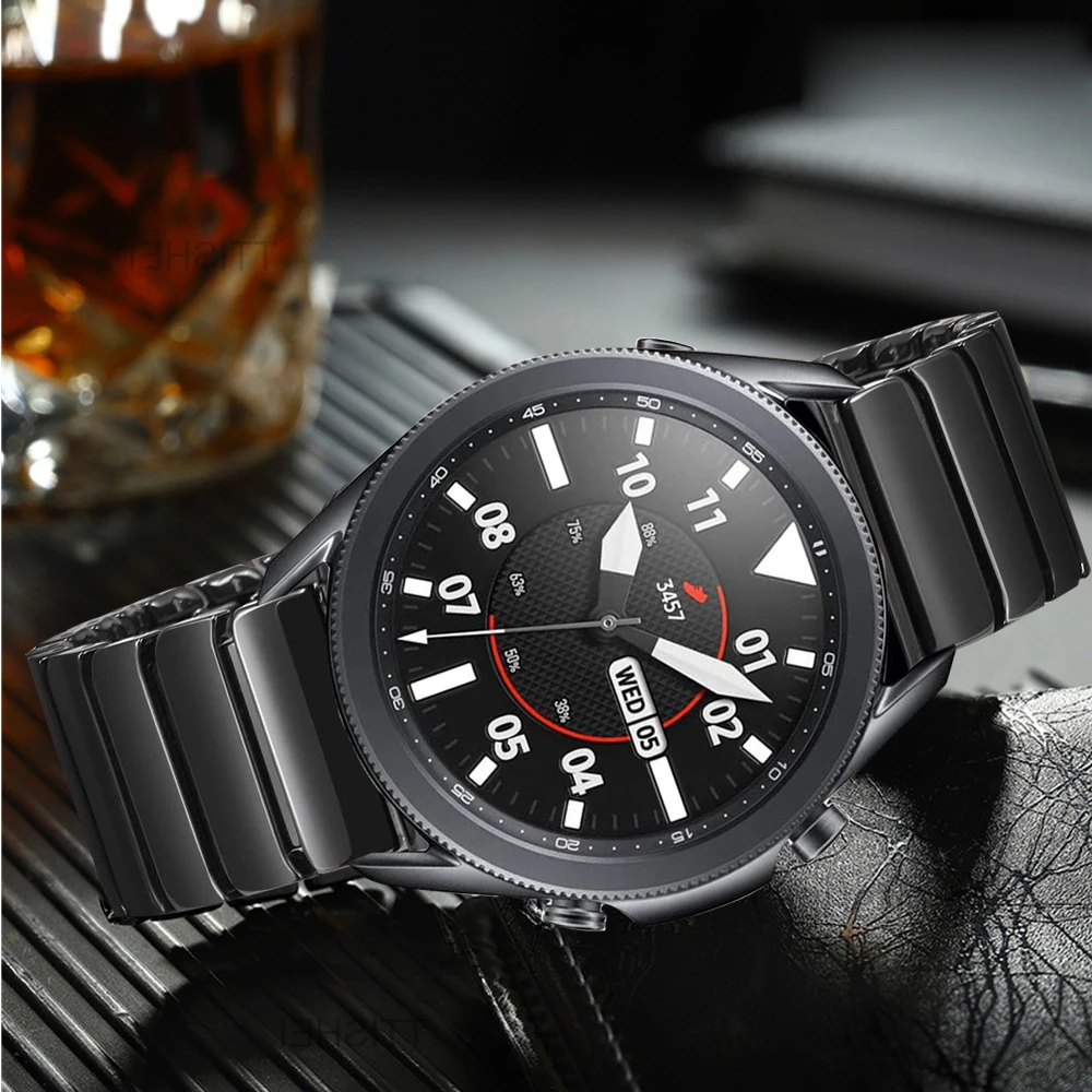 

For Samsung Galaxy Watch 3 45mm 41mm Active 2 Galaxy Watch 46mm Band Ceramics Strap for Huawei Watch Gt2e Gt2 Amazfit Bip Correa