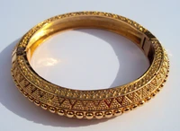 carve hardness thai baht 18 k yellow solid gf gold jewelry bangle bracelet ba09 heavy