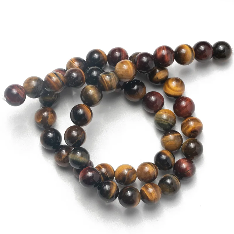 Оптовая продажа смешанных цветов тигровый глаз натуральный камень круглые