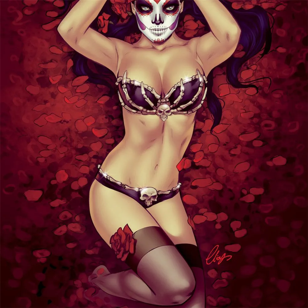 Женский костюм скелета с длинным рукавом 3D-принтом