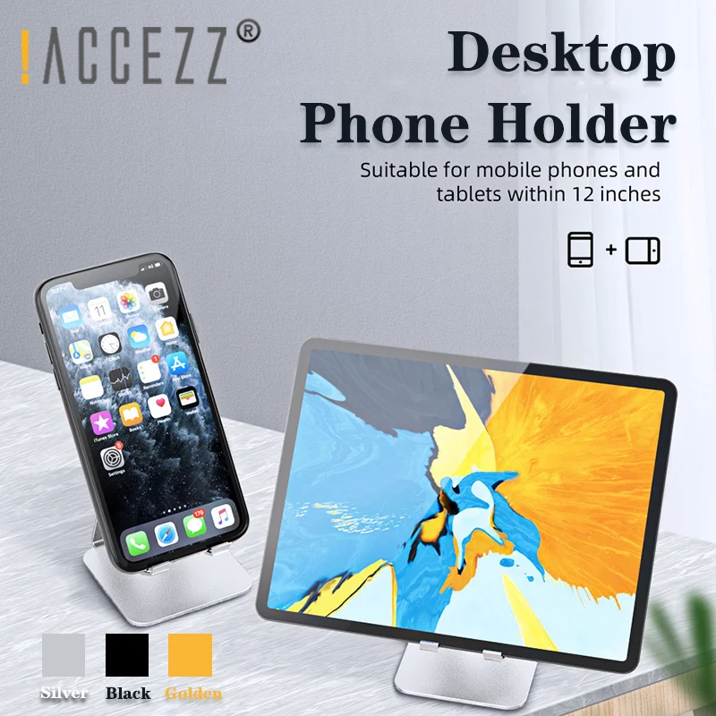 ! ACCEZZ универсальный настольный держатель Подставка для планшета Алюминий iPhone 11 Pro