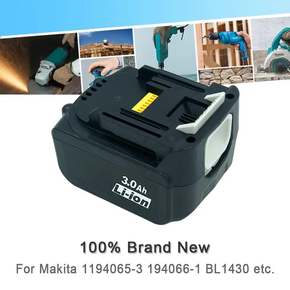 Кол во 2x14 4 V 3000 мА · ч литий ионный BL1430 Перезаряжаемые Батарея для Makita