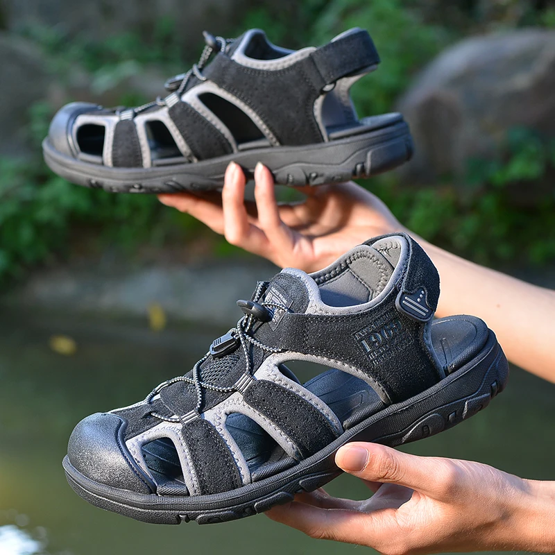 

Summer Shoes Men Beach Sandals Sandalias Hombre Verano Sandalia Cuero Genuino Summer Men Sandals Roman Sandalen Herren