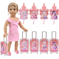 doll suitcase travel suitcase sailor moon cartoon sticker for 18 inch american43cm reborn baby new born doll girls russia diy