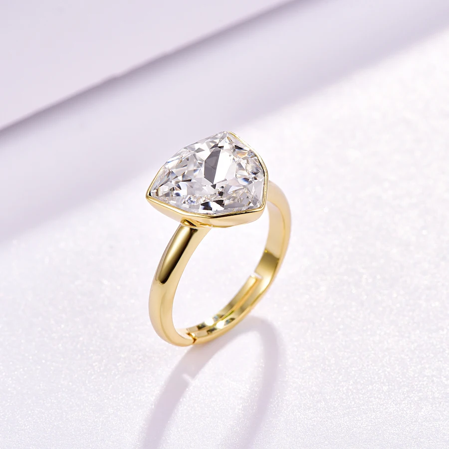 Роскошные кольца с кристаллами SWAROVSKI для женщин, Новые Модные Элегантные кольца для свадебной вечеринки, ювелирные аксессуары, подарок для мамы и девочки