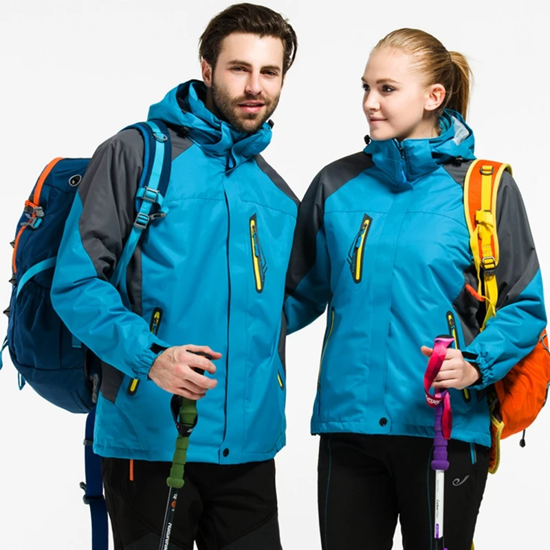 Mountainskin Мужская Зимняя Толстая куртка для пешего туризма с капюшоном спорта на
