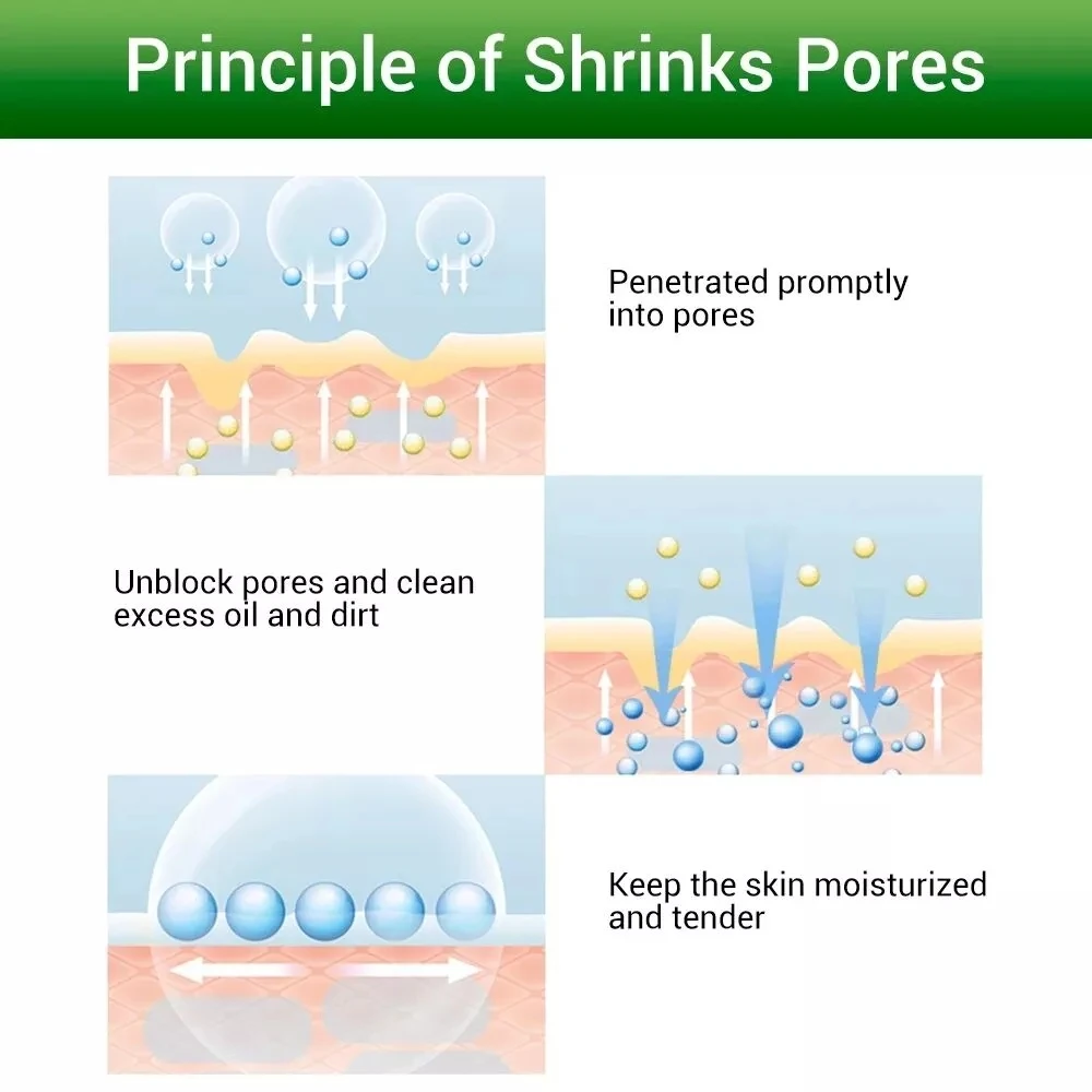 

Shrink Pores Serum Pore Tightens Refining Moisturizing Essence Whitening Anti-aging Oil Control Facial Essence Skin Care