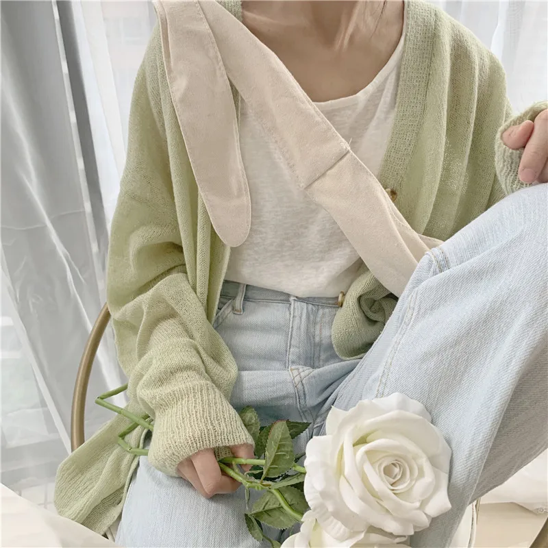 Женский Корейский Осенний Женский вязаный кардиган с длинным рукавом однобортный Свободный пуловер Femme Плюс Размер Повседневное вязаное пальто Sueter