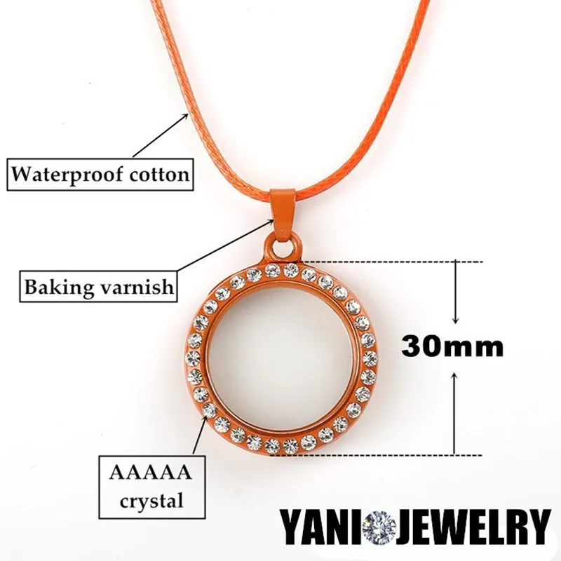 10 шт./лот 30 мм разноцветный кристалл круглой формы память живое стекло плавающий