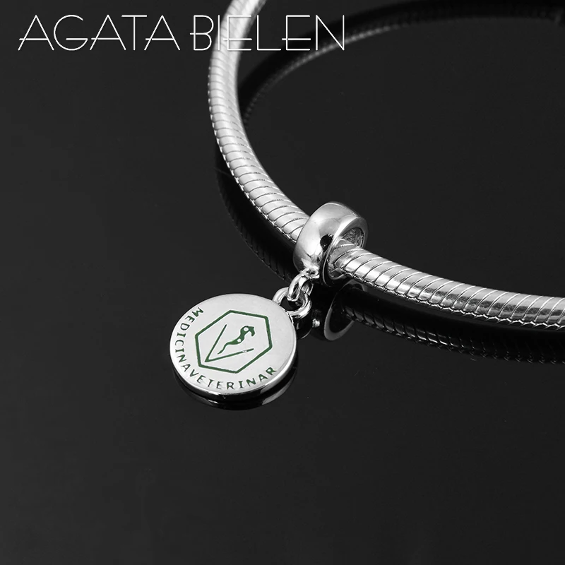 Хит Стерлинговое Серебро 925 пробы модные подвески со знаком ветеринара подходят