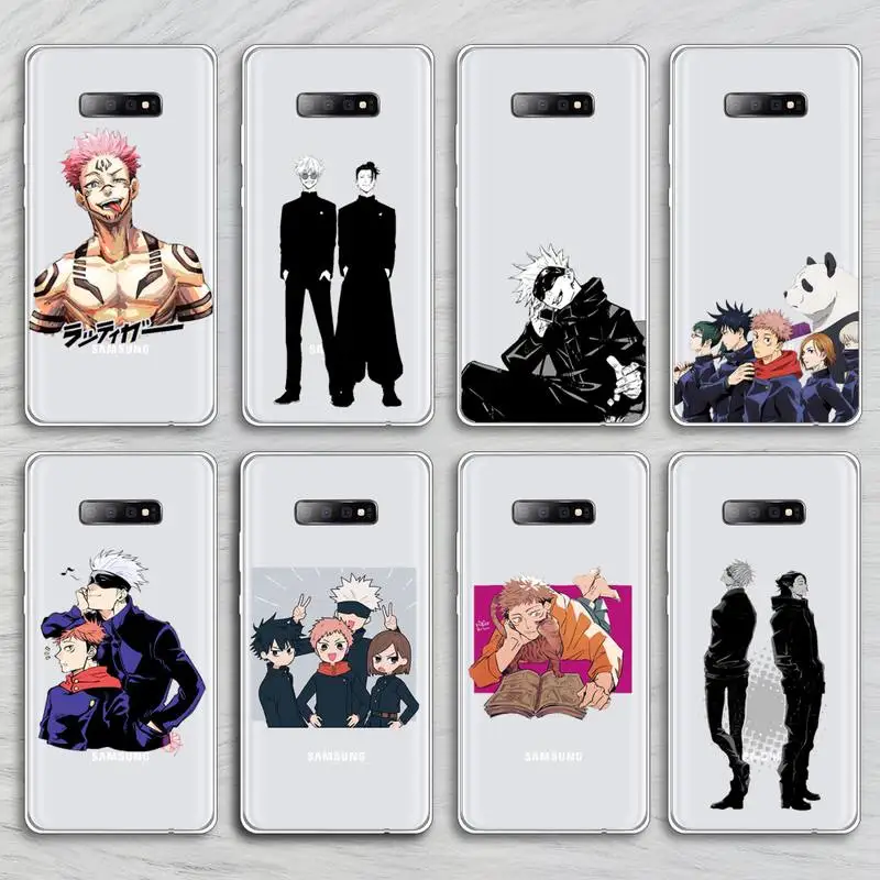 

Jujutsu Kaisen Satoru Gojo Phone Case Transparent For Samsung Galaxy A71 A21s S8 S9 S10 plus note 20 ultra