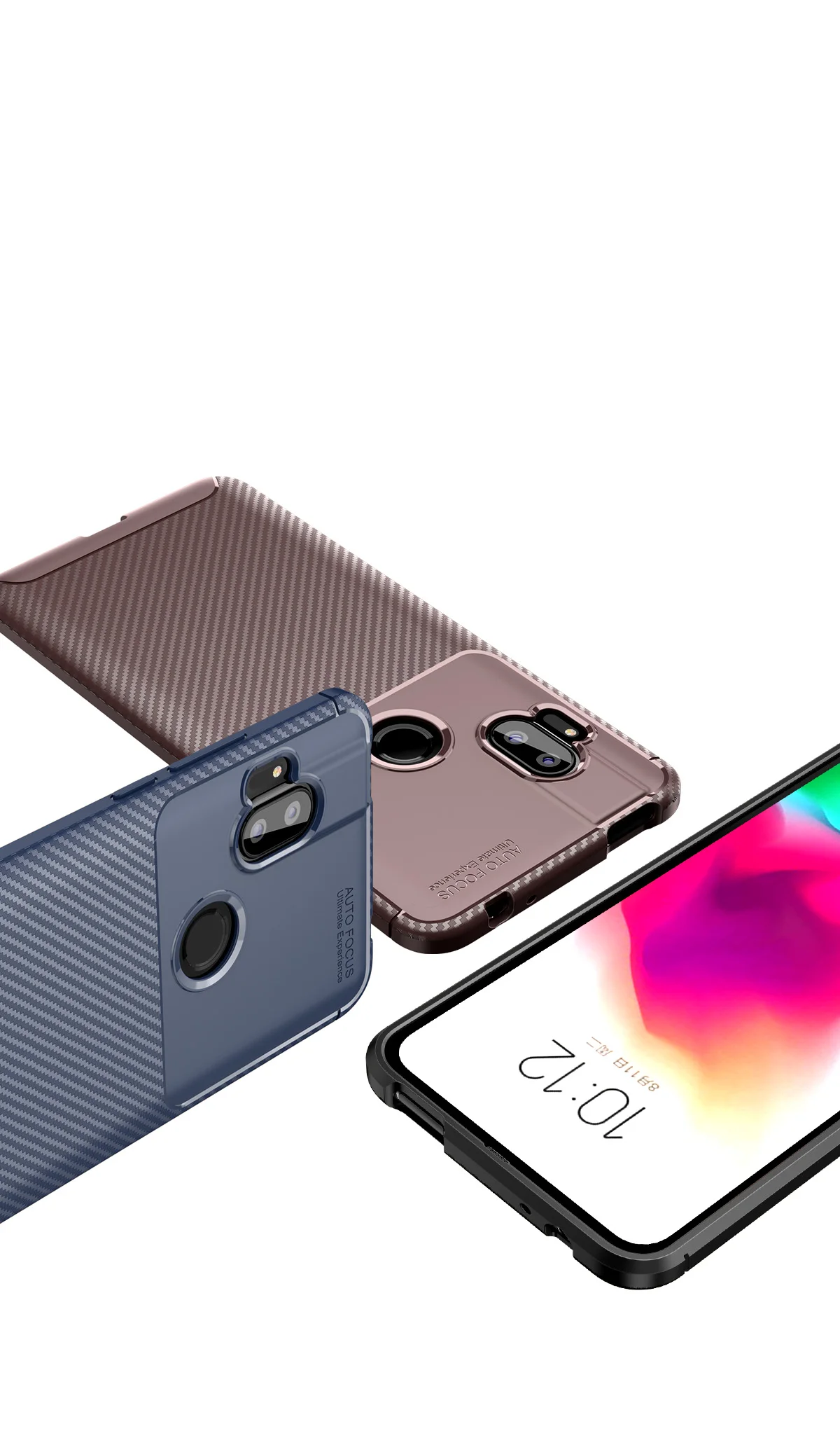Чехол для Motorola One Hyper роскошный бампер из углеродного волокна мягкий силиконовый