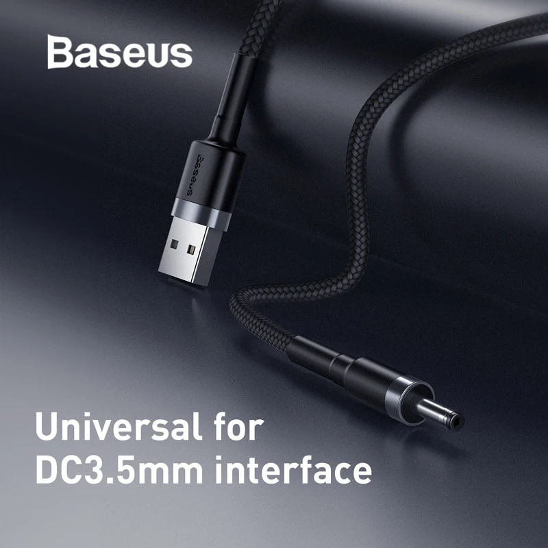 Baseus Универсальный USB к DC 3 5 мм разъем интерфейс зарядный кабель для лампы