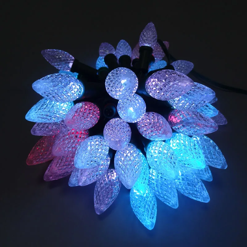 C9 DC12V WS2811 50 точек адресуемый RGB светодиодный светильник для рождественских