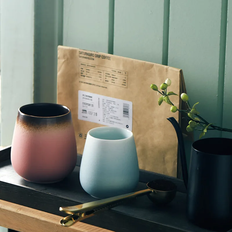 Цветная японская кофейная чашка ручной работы макарон персонализированная