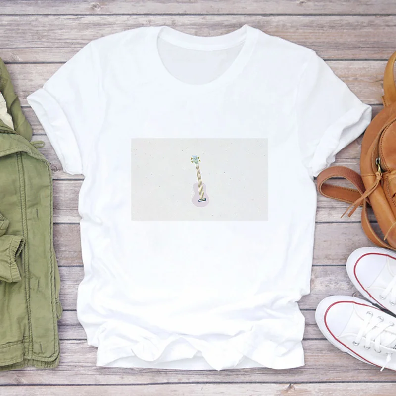 

Футболка женская базовая с мультяшным принтом, модный топ в стиле 90-х, повседневная одежда, белый цвет, на лето