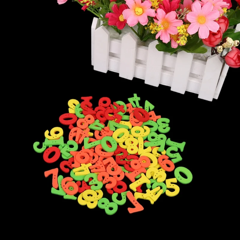 

100 pcs Cute Number Wood Button DIY Craft Scrapbook Sewing Appliques Accessories