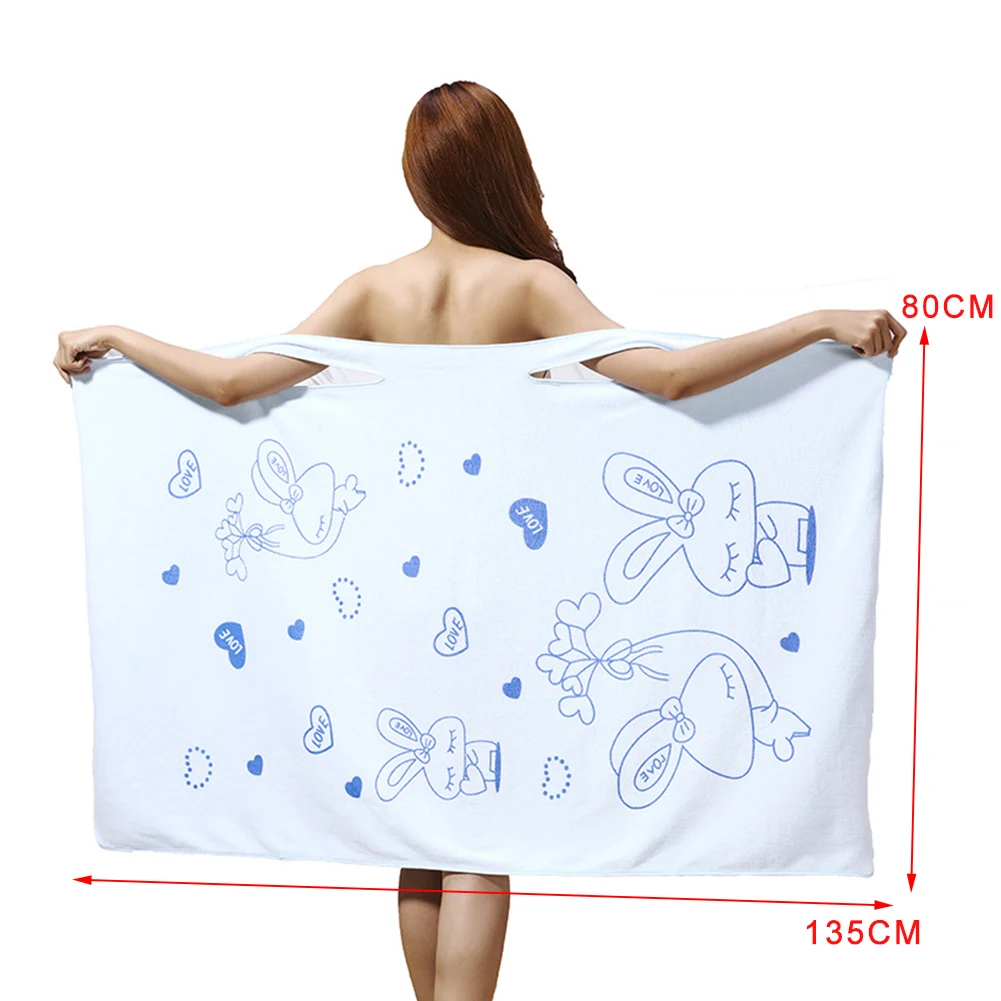 Новинка женское быстросохнущее банное полотенце с кроликом мочалки из