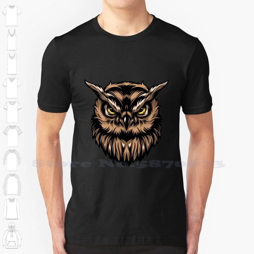

Owl Black White Tshirt For Men Women Owl Nature Animals Bird Animal Birds Barn Owl Cute Moon Night Owl Wildlife Bear Black