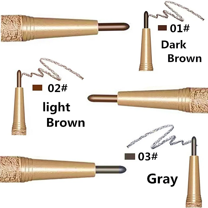 1Eyebrow Pencil and 3 Refill Waterproof Eye Brow Eyeliner Eyebrow Pen with Brush Makeup Cosmetic Tool Colors | Красота и здоровье
