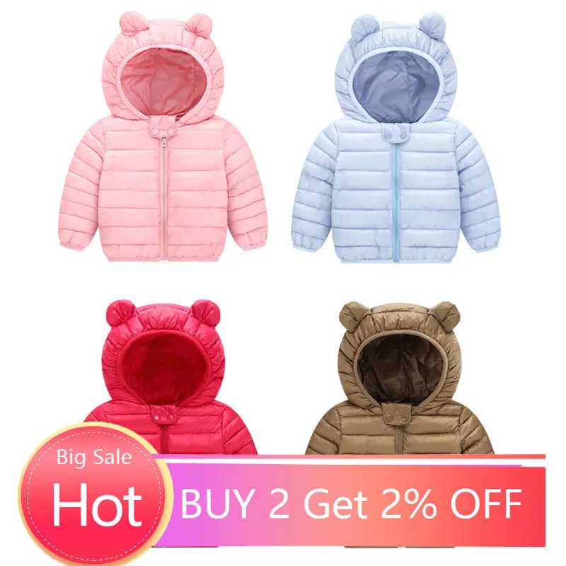 2019 Autumn Winter Baby Down Thin Parka Girls Coat Cotton Jacket Soft Warm Boy Coats Clothes | Детская одежда и обувь