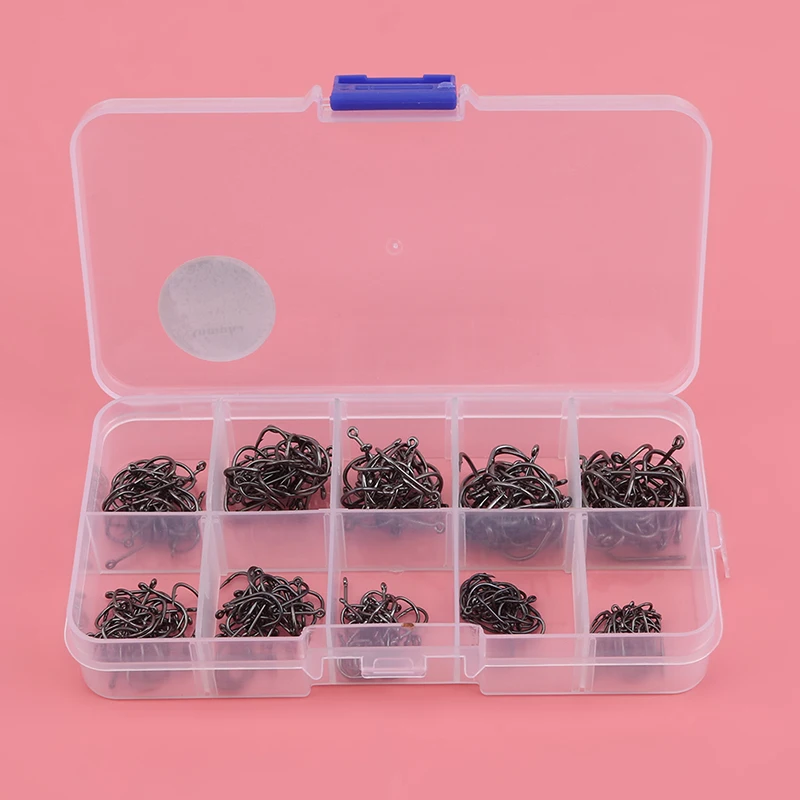 

Смешанные Размеры Высокоуглеродистая сталь колючая рыболовный крючок Жесткий острые носки набор рыболовных крючков Рыбалка принадлежнос...