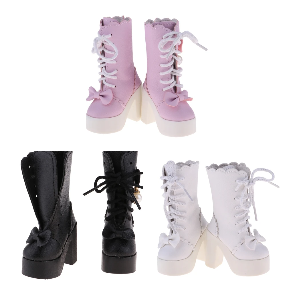 

Пара обуви на высоком каблуке со шнуровкой 1/3, обувь для кукол Лолиты 60 см, аксессуары для одежды