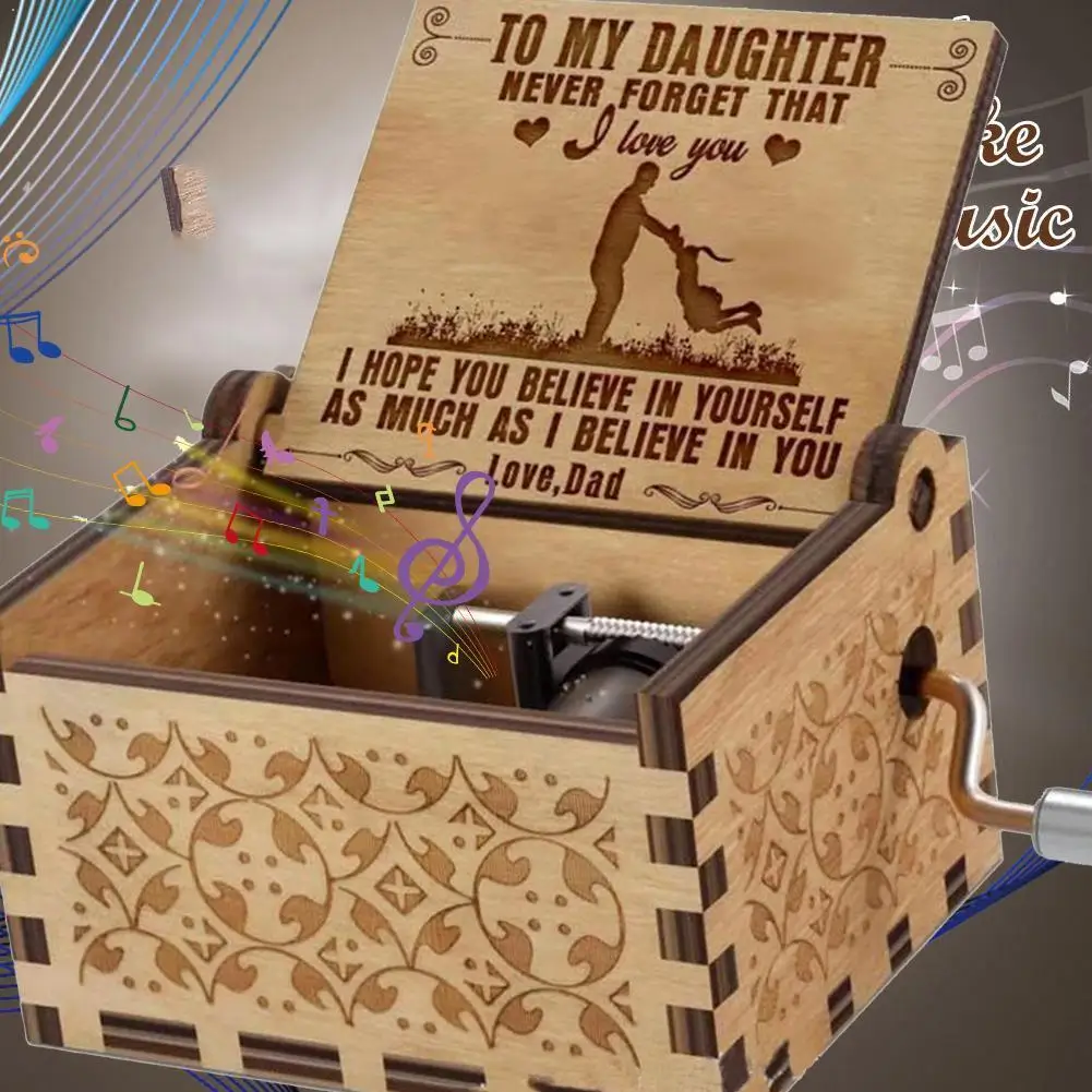 Деревянная музыкальная шкатулка ручной работы в античном стиле подарок маме