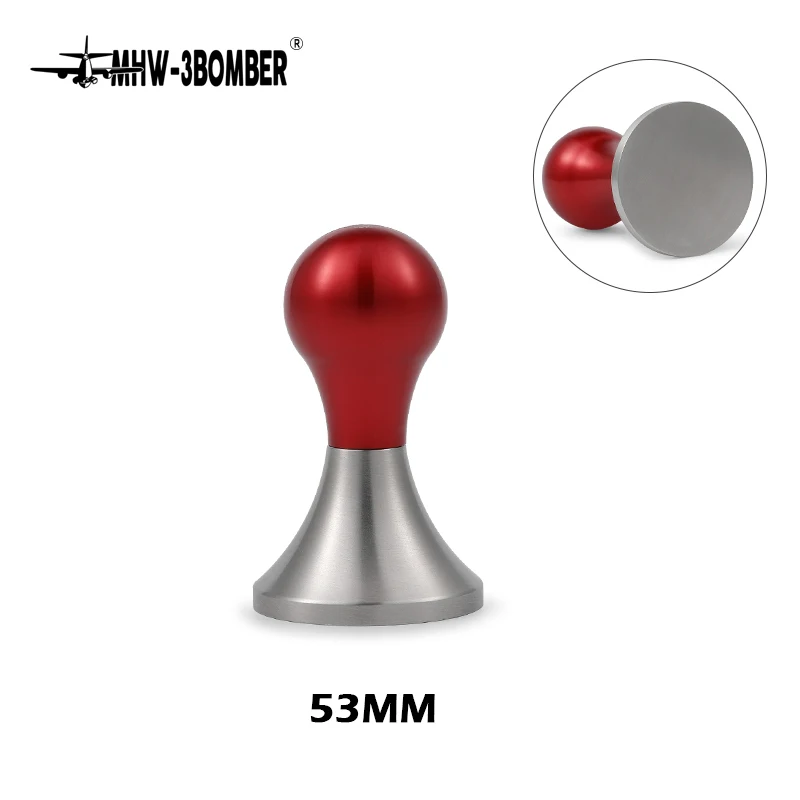 

53mm Stainless Steel Coffee Tamper Coffee Powder Hammer Stainless Steel Flat Base Accessories For Breville 840/870 La Spaziale