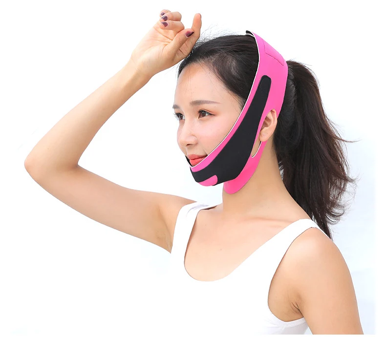 Пояс для ухода за кожей лица Лифтинг Массажер V Форма маска лицом пояс двойной