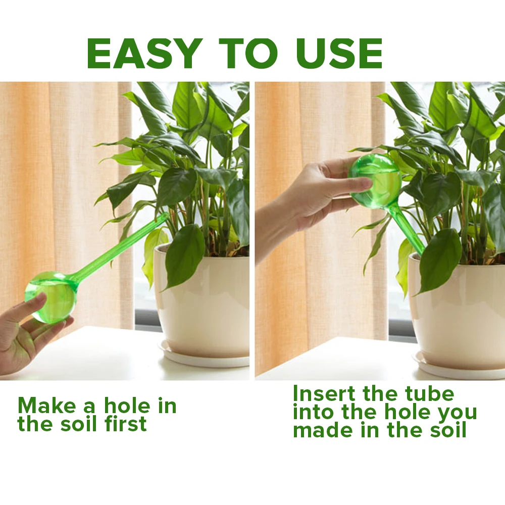 3/6/10 Pcs Automatic Plant Watering Bulb Self Device Houseplant Pot Globe Garden System for |