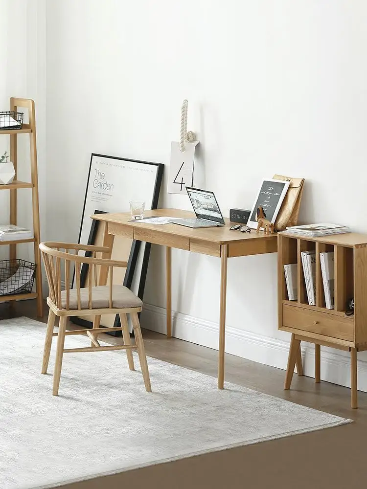 Стол из массива дерева современный минималистичный домашний деревянный стул с