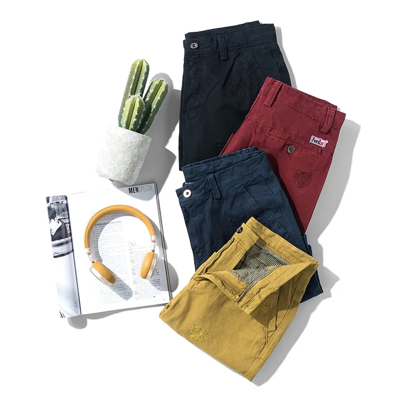 

Huncher Smart Casual Male Shorts Summer Joggers Plus Size Knee Length Fashion Short Cotton Streetwear Outdoor Red Shorts Mens