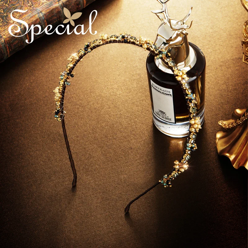 

Special Fashion Crystal Fresh Hairbands Rhinestone Hair Accessories European Style Hair Jewelry Gifts for Women S1744H