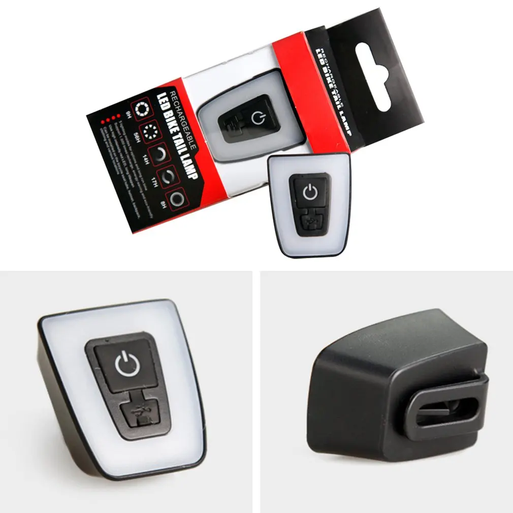 

Bike Ride Rear Light Portable Usb Charging Warning Tail Light Led Equipment Warning Light Night Riding Tail Lamp