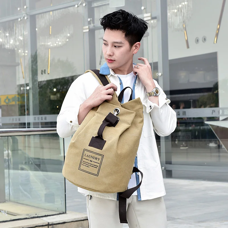 Молодежный спортивный рюкзак качественный холщовый для отдыха на открытом