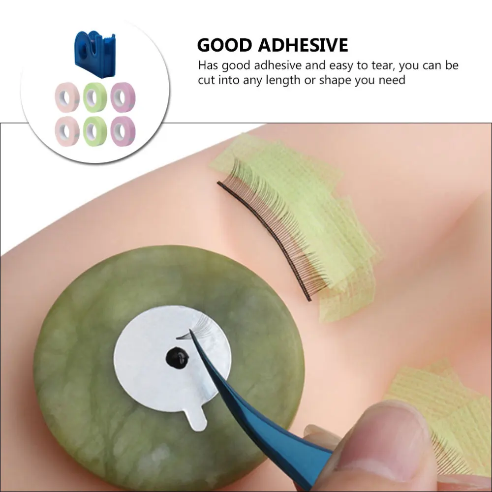 

7pcs Graft Eyelash Tapes Graft Eyelash Isolation Patch with Tape Cutter