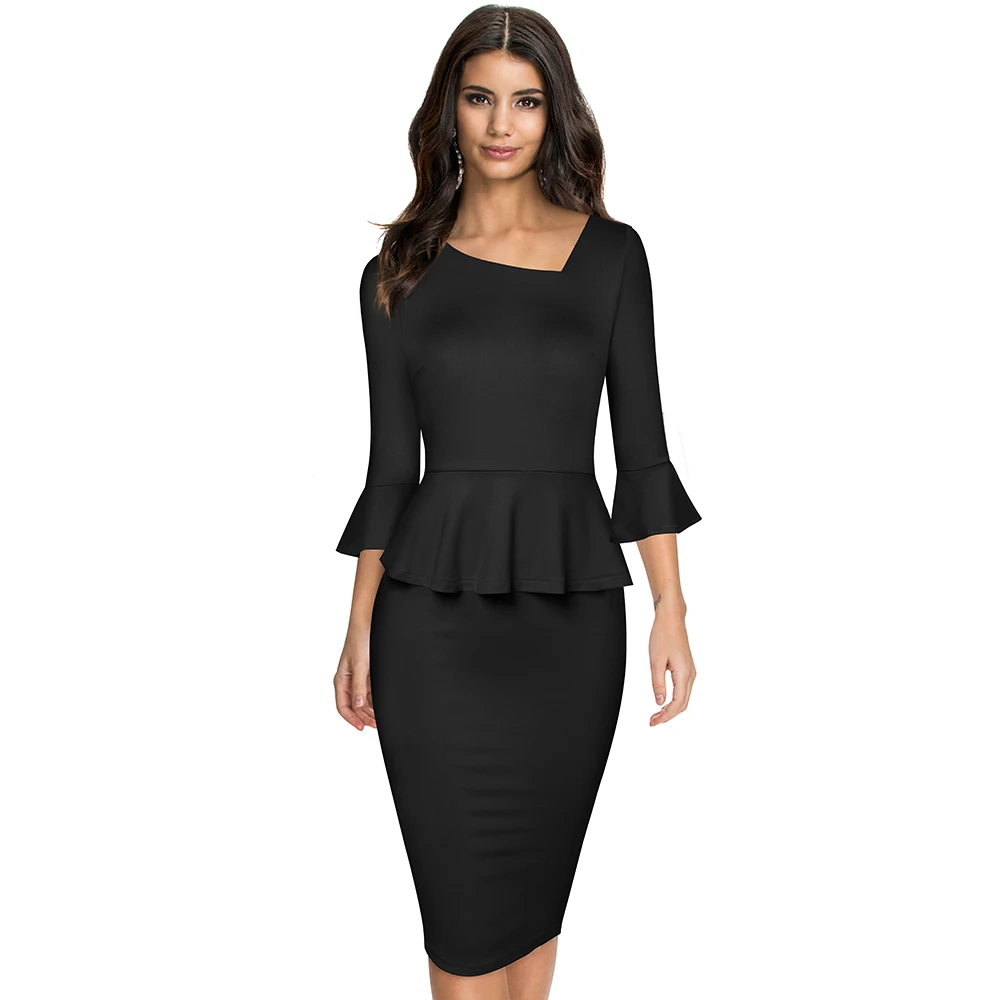 

Dress Short Sleeve For Womens 2021 Autumn And Winter New High Waist Stitching Sheath Temperament Commute Ol Sleeve Pencil Skirt