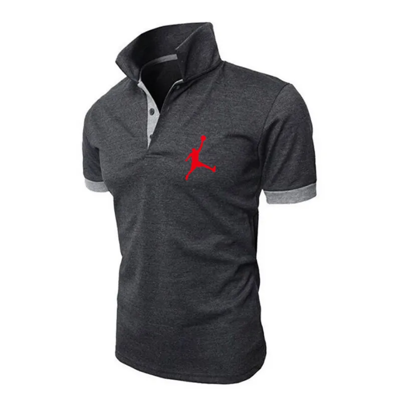 

Summer Short Sleeve Polo Shirt Men Fashion Polo Shirts Casual Slim Solid Printing Business Men's Polo Shirts Men's Clothing