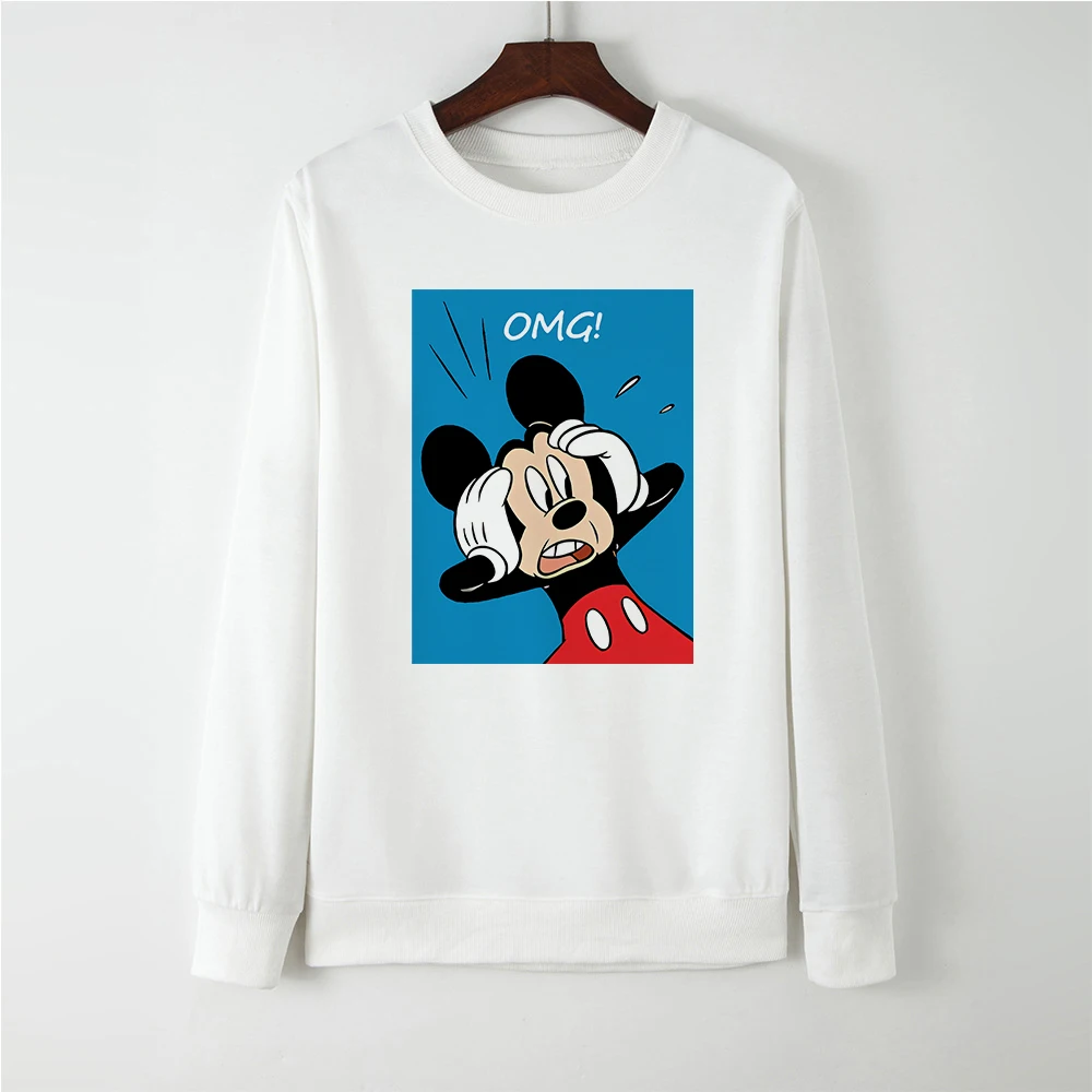 

Disney Astonish Mickey Mouse Graphic Pullover Childhood Classic Cartoon Hoodies Women Urban Sweatshirt Top Tumblr Long Sleeve