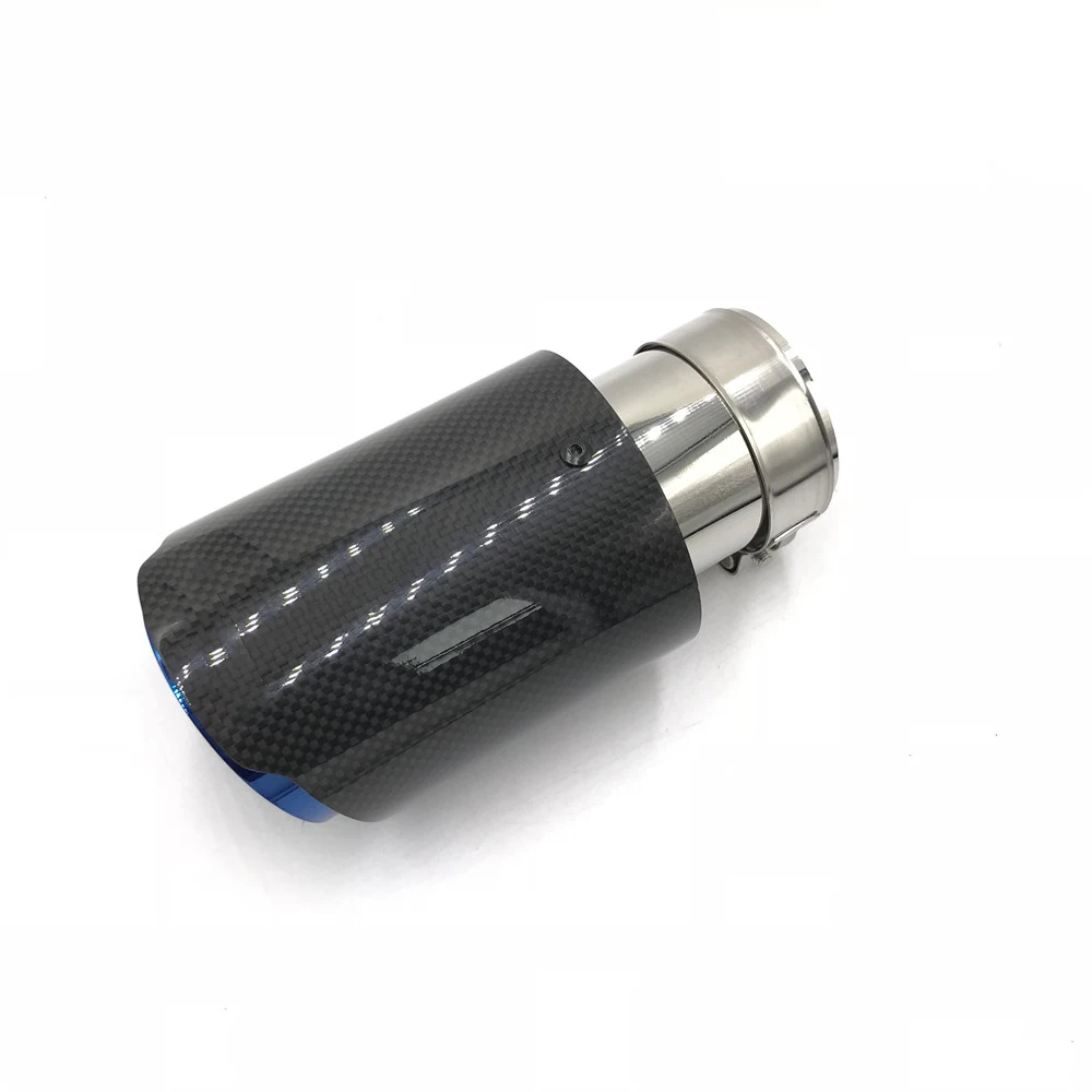 Одна штука одиночный глянцевый автомобильный глушитель из углеродного волокна