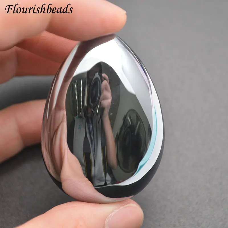 

Popular Big Size Expensive Metal Titanium Hertz Water Drop Shape Pendant Fashion Jewelry Necklace Makings 30x20mm