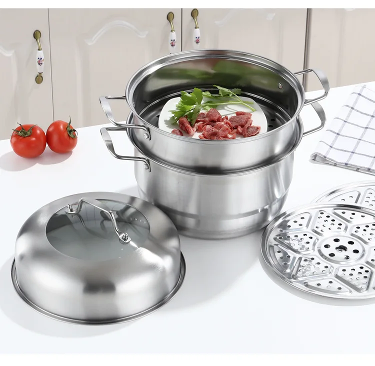 1 шт. из нержавеющей стали многослойный толстый паровой горшок для супа