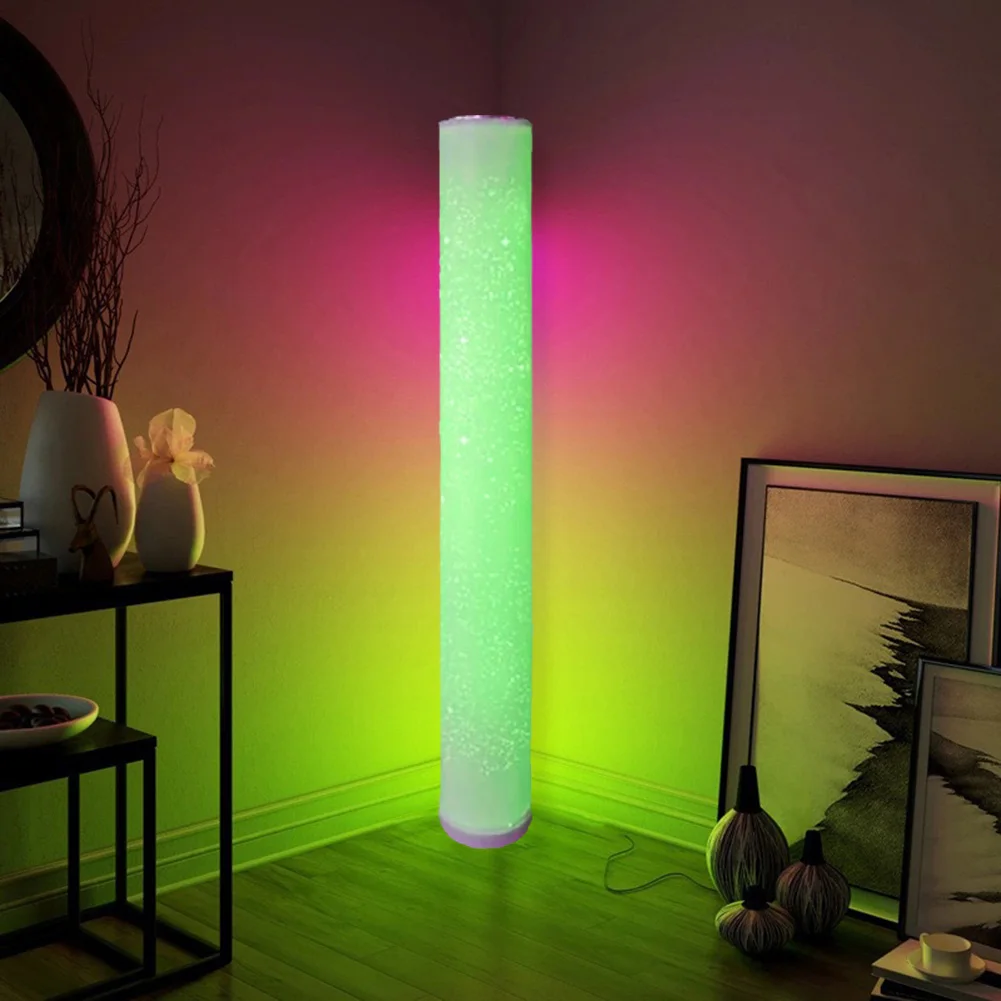 

Светодиодная напольная лампа с дистанционным управлением, меняющая цвет RGB, Современная атмосферная лампа для гостиной, спальни, офиса, соз...