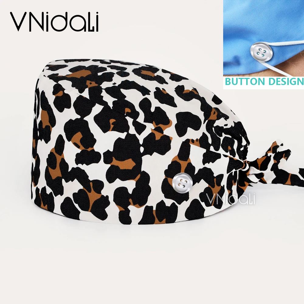 

Медицинская шапка унисекс, с защитой ушей, с кнопкой, аксессуары для медсестер